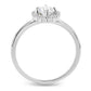 MA3W1570 - Rhodium Brass Ring with AAA Grade CZ  in Clear