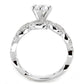 MA3W1577 - Rhodium Brass Ring with AAA Grade CZ  in Clear