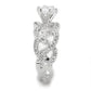 MA3W1577 - Rhodium Brass Ring with AAA Grade CZ  in Clear
