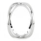 MA3W1584 - Rhodium Brass Ring with AAA Grade CZ  in Clear