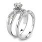 MA3W1592 - Rhodium Brass Ring with AAA Grade CZ  in Clear