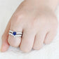 MA3W1596 - Rhodium Brass Ring with AAA Grade CZ  in London Blue