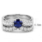 MA3W1596 - Rhodium Brass Ring with AAA Grade CZ  in London Blue