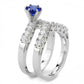 MA3W1596 - Rhodium Brass Ring with AAA Grade CZ  in London Blue