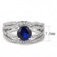 MA3W1597 - Rhodium Brass Ring with AAA Grade CZ  in London Blue