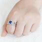 MA3W1598 - Rhodium Brass Ring with AAA Grade CZ  in London Blue