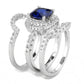 MA3W1599 - Rhodium Brass Ring with Synthetic Spinel in London Blue