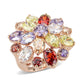 MA3W1603 - Rose Gold Brass Ring with AAA Grade CZ in MultiColor