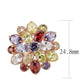 MA3W1603 - Rose Gold Brass Ring with AAA Grade CZ in MultiColor