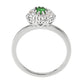 MA3W1604 - Rhodium Brass Ring with Synthetic in Emerald