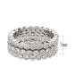MA3W1605 - Rhodium Brass Ring with AAA Grade CZ in Clear