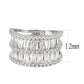 MA3W1606 - Rhodium Brass Ring with AAA Grade CZ in Clear