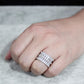 MA3W1606 - Rhodium Brass Ring with AAA Grade CZ in Clear