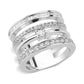 MA3W1607 - Rhodium Brass Ring with AAA Grade CZ in Clear