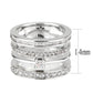 MA3W1607 - Rhodium Brass Ring with AAA Grade CZ in Clear