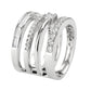 MA3W1607 - Rhodium Brass Ring with AAA Grade CZ in Clear