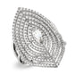 MA3W1608 - Rhodium Brass Ring with AAA Grade CZ in Clear