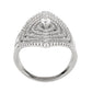 MA3W1608 - Rhodium Brass Ring with AAA Grade CZ in Clear