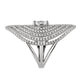 MA3W1608 - Rhodium Brass Ring with AAA Grade CZ in Clear
