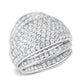MA3W1610 - Rhodium Brass Ring with AAA Grade CZ in Clear
