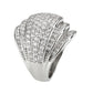MA3W1610 - Rhodium Brass Ring with AAA Grade CZ in Clear