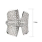 MA3W1611 - Rhodium Brass Ring with AAA Grade CZ in Clear
