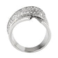 MA3W1611 - Rhodium Brass Ring with AAA Grade CZ in Clear