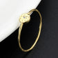 MA3W1613 - Flash Gold Brass Ring with AAA Grade CZ in Clear