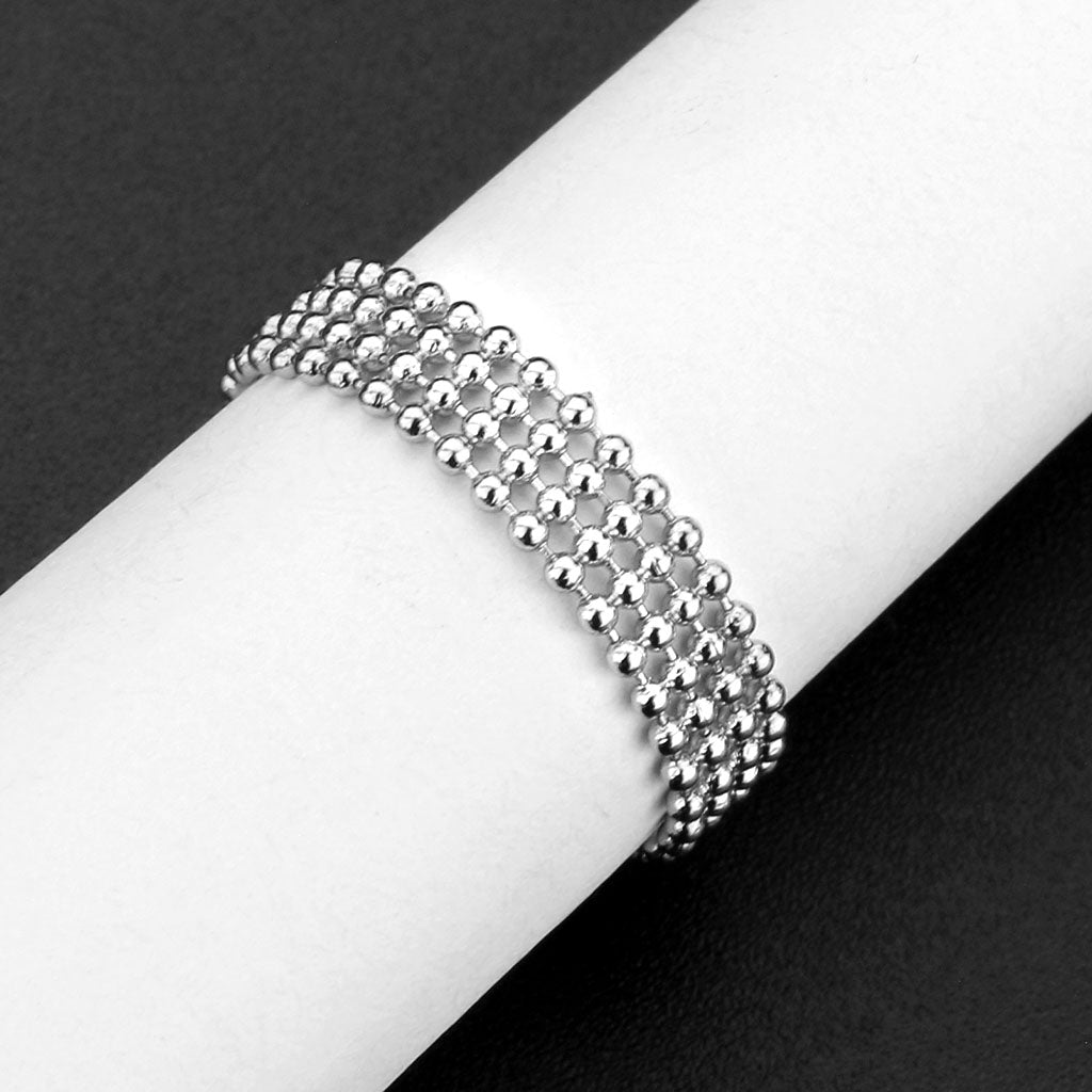 MA3W1622 - Rhodium Brass Ring with No Stone in No Stone