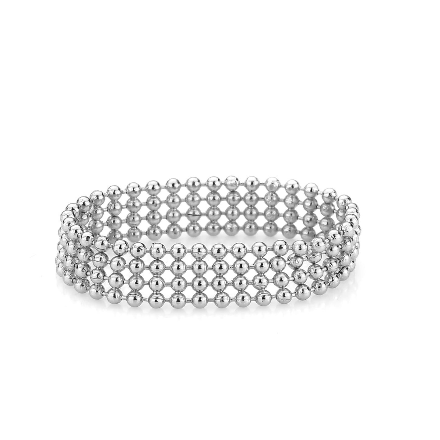 MA3W1622 - Rhodium Brass Ring with No Stone in No Stone