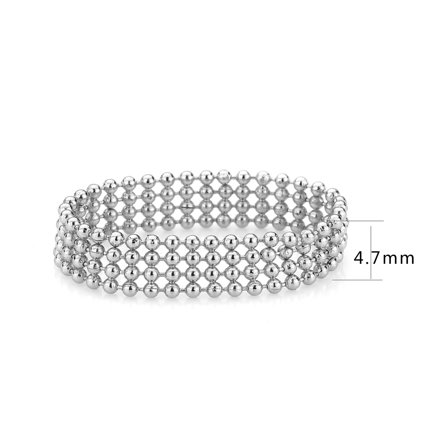 MA3W1622 - Rhodium Brass Ring with No Stone in No Stone