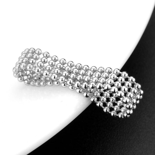 MA3W1622 - Rhodium Brass Ring with No Stone in No Stone
