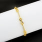 MA3W1629 - Flash Gold Brass Bracelet with AAA Grade CZ in Clear