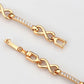 MA3W1630 - Flash Rose Gold Brass Bracelet with AAA Grade CZ in Clear
