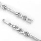 MA3W1631 - Rhodium Brass Bracelet with AAA Grade CZ in Clear