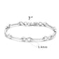 MA3W1631 - Rhodium Brass Bracelet with AAA Grade CZ in Clear