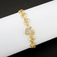 MA3W1632 - Flash Gold Brass Bracelet with AAA Grade CZ in Clear