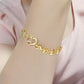 MA3W1632 - Flash Gold Brass Bracelet with AAA Grade CZ in Clear