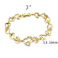 MA3W1632 - Flash Gold Brass Bracelet with AAA Grade CZ in Clear