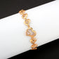MA3W1633 - Flash Rose Gold Brass Bracelet with AAA Grade CZ in Clear