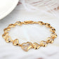 MA3W1633 - Flash Rose Gold Brass Bracelet with AAA Grade CZ in Clear