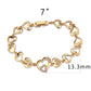 MA3W1633 - Flash Rose Gold Brass Bracelet with AAA Grade CZ in Clear