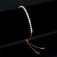 MA3W1648 - Rose Gold Brass Bracelet with AAA Grade CZ in Clear