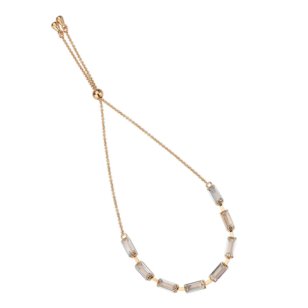 MA3W1660 - Rose Gold Brass Bracelet with AAA Grade CZ in Clear