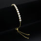 MA3W1665 - Gold Brass Bracelet with AAA Grade CZ in Clear