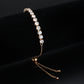 MA3W1666 - Rose Gold Brass Bracelet with AAA Grade CZ in Clear