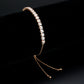 MA3W1669 - Rose Gold Brass Bracelet with AAA Grade CZ in Clear
