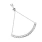 MA3W1670 - Rhodium Brass Bracelet with AAA Grade CZ in Clear