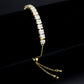 MA3W1671 - Gold Brass Bracelet with AAA Grade CZ in Clear