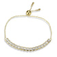 MA3W1671 - Gold Brass Bracelet with AAA Grade CZ in Clear